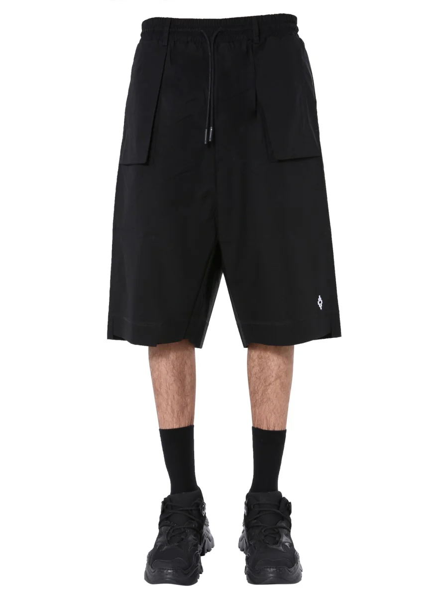 MARCELO BURLON COUNTY OF MILAN Exposed-pocket Bermuda Shorts