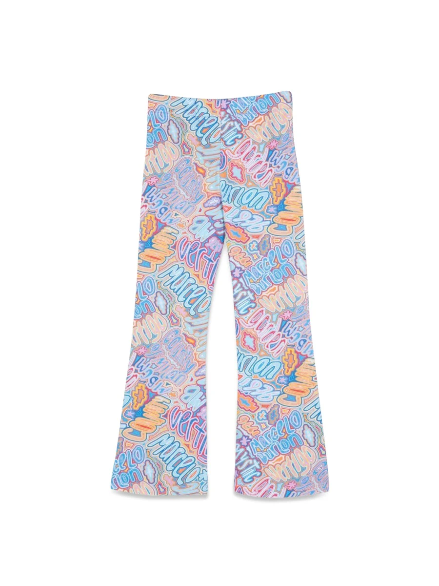 Marcelo Burlon County Of Milan Flare Split Cuffs Trousers for Girls - Image 2