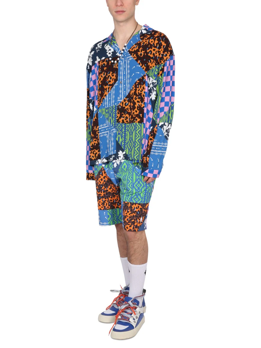 MARCELO BURLON COUNTY OF MILAN Mix-print Camp Collar Shirt - Image 2