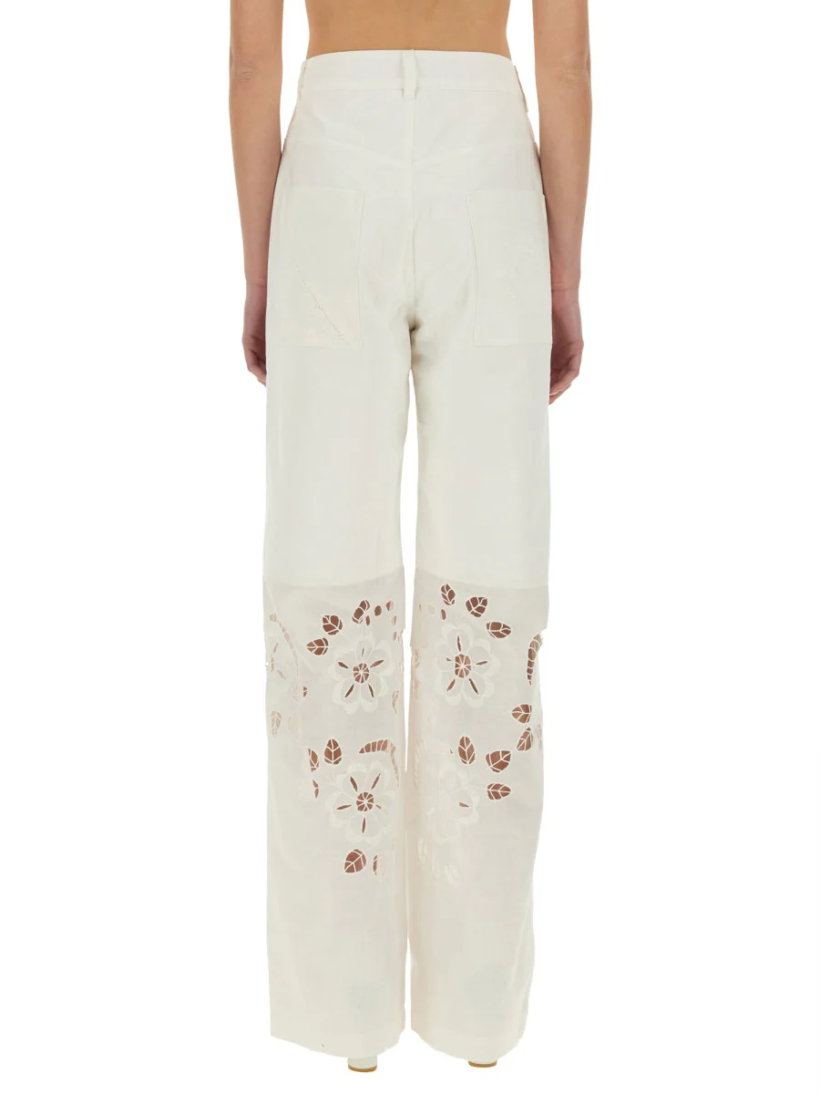 MARINE SERRE Upcycled Linen Pants - Image 3