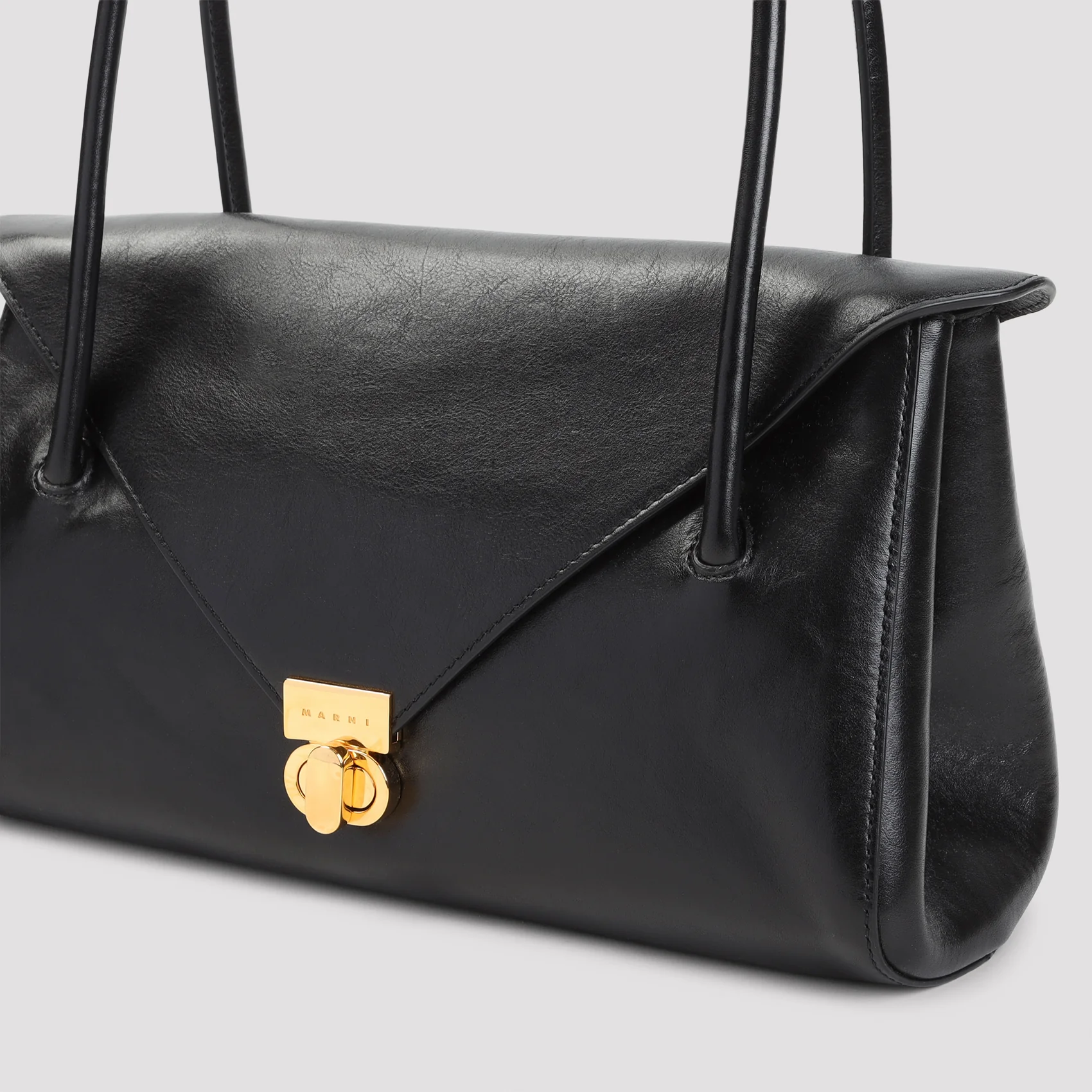 Marni Calf Leather Mini Shoulder Bag with Dimensions 32cm x 17cm x 12cm - Image 5