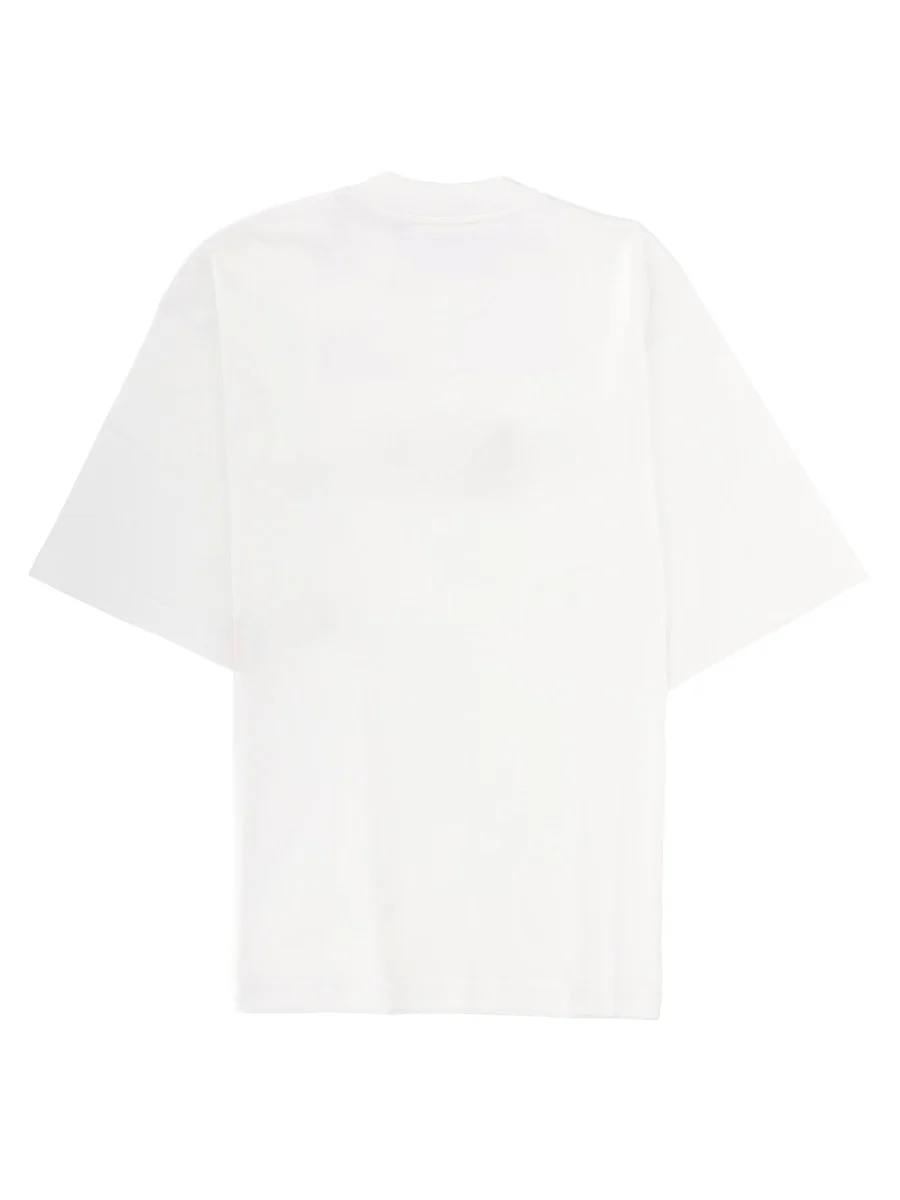 MARNI Cotton T-shirt with Flocked Animal Alphabet Logo - Image 2