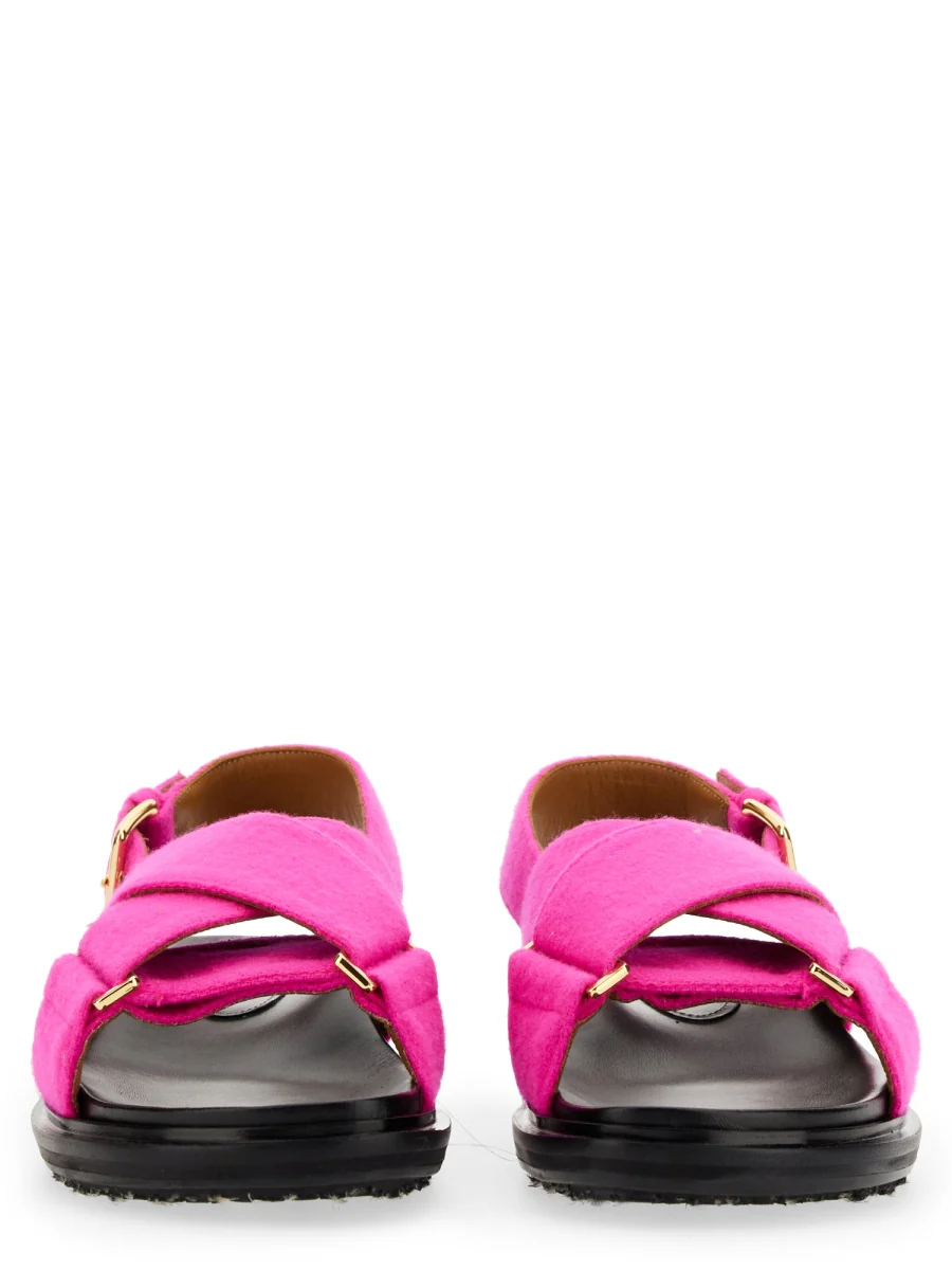 MARNI Fussbett Sandal in Leather - Image 4