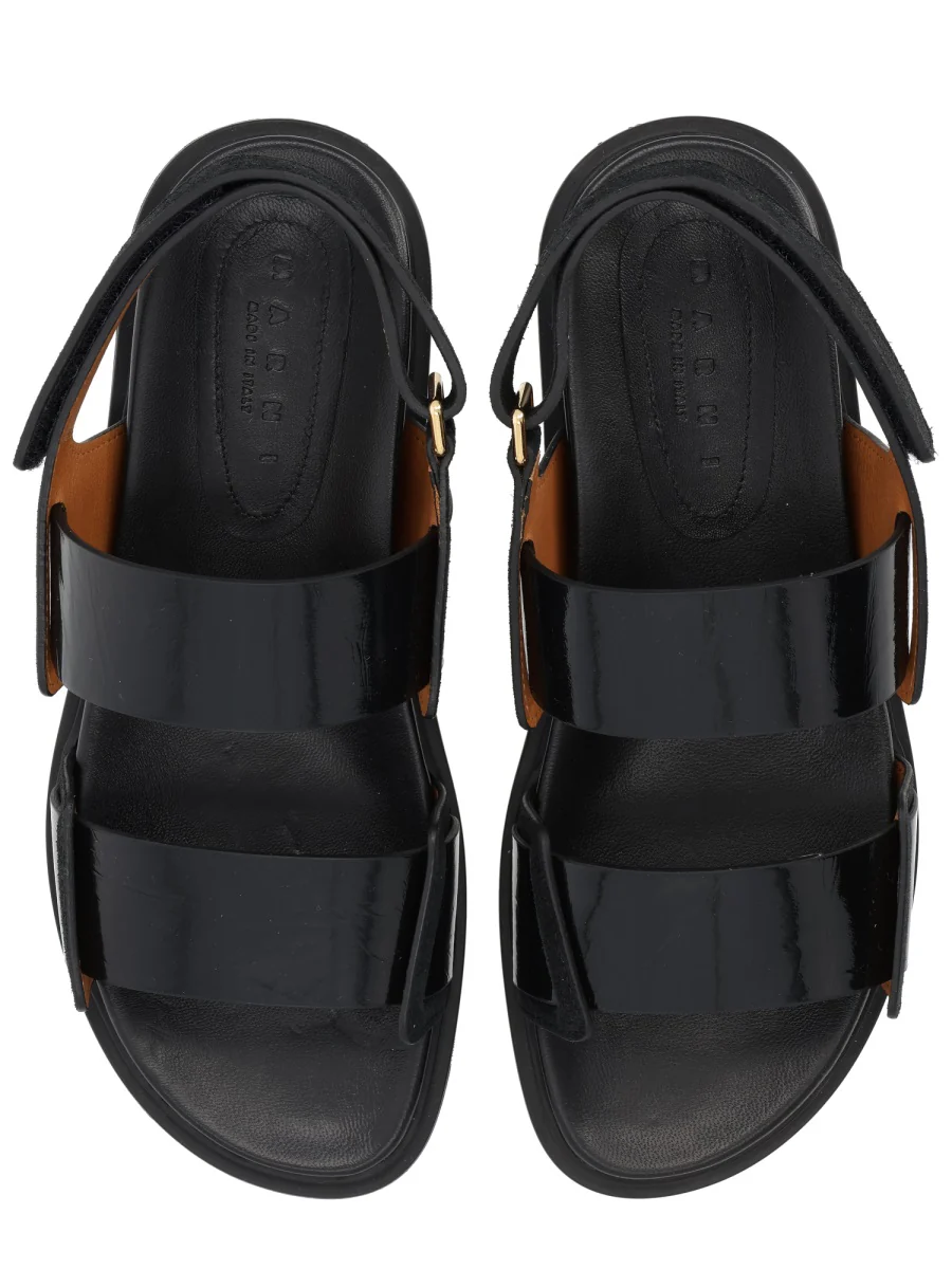 MARNI Leather Fussbett Double-strap Sandal - Image 5