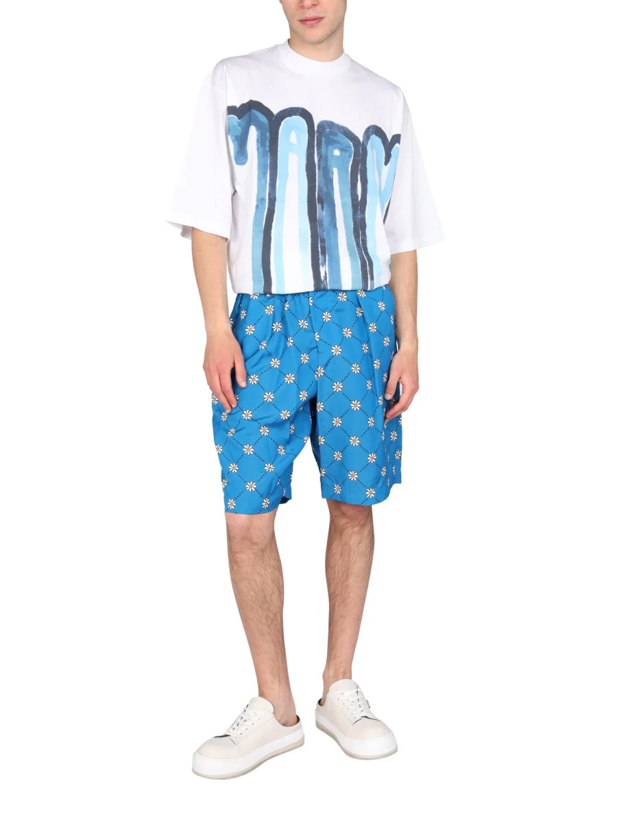 MARNI Marnigram Elastic Waist Bermuda Shorts - Image 2