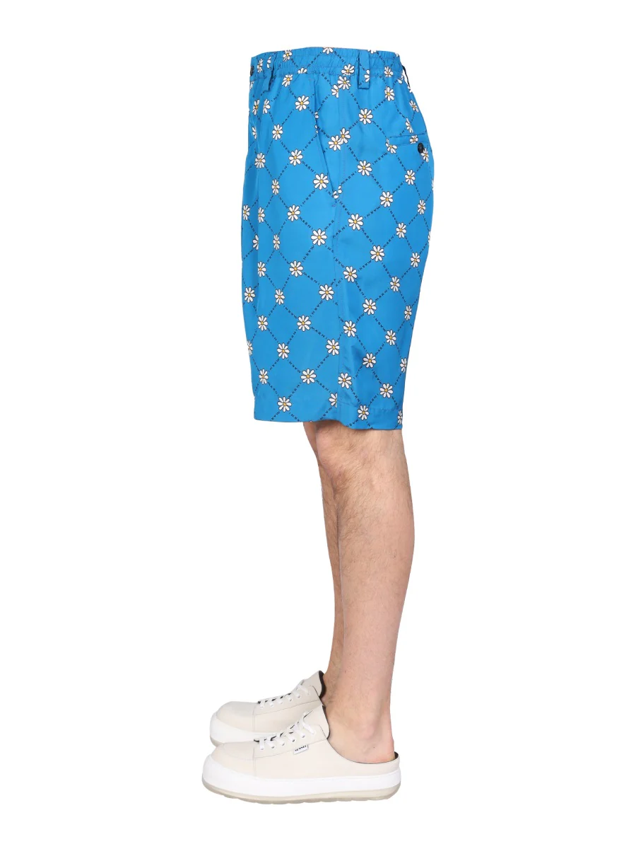 MARNI Marnigram Elastic Waist Bermuda Shorts - Image 3