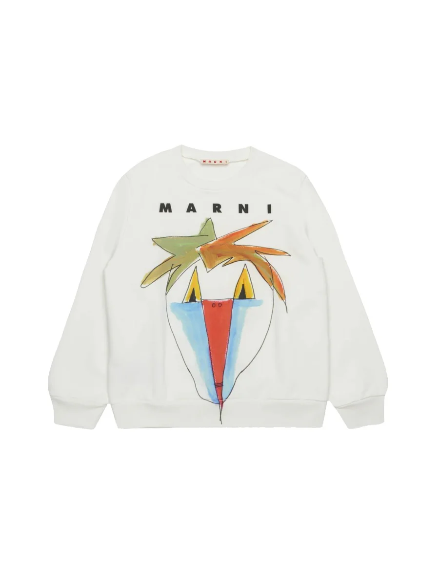 Marni Unisex Mini Logo Sweatshirt for Kids