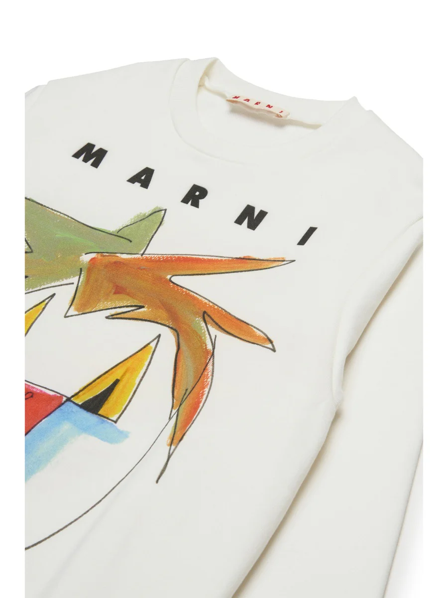 Marni Unisex Mini Logo Sweatshirt for Kids - Image 3