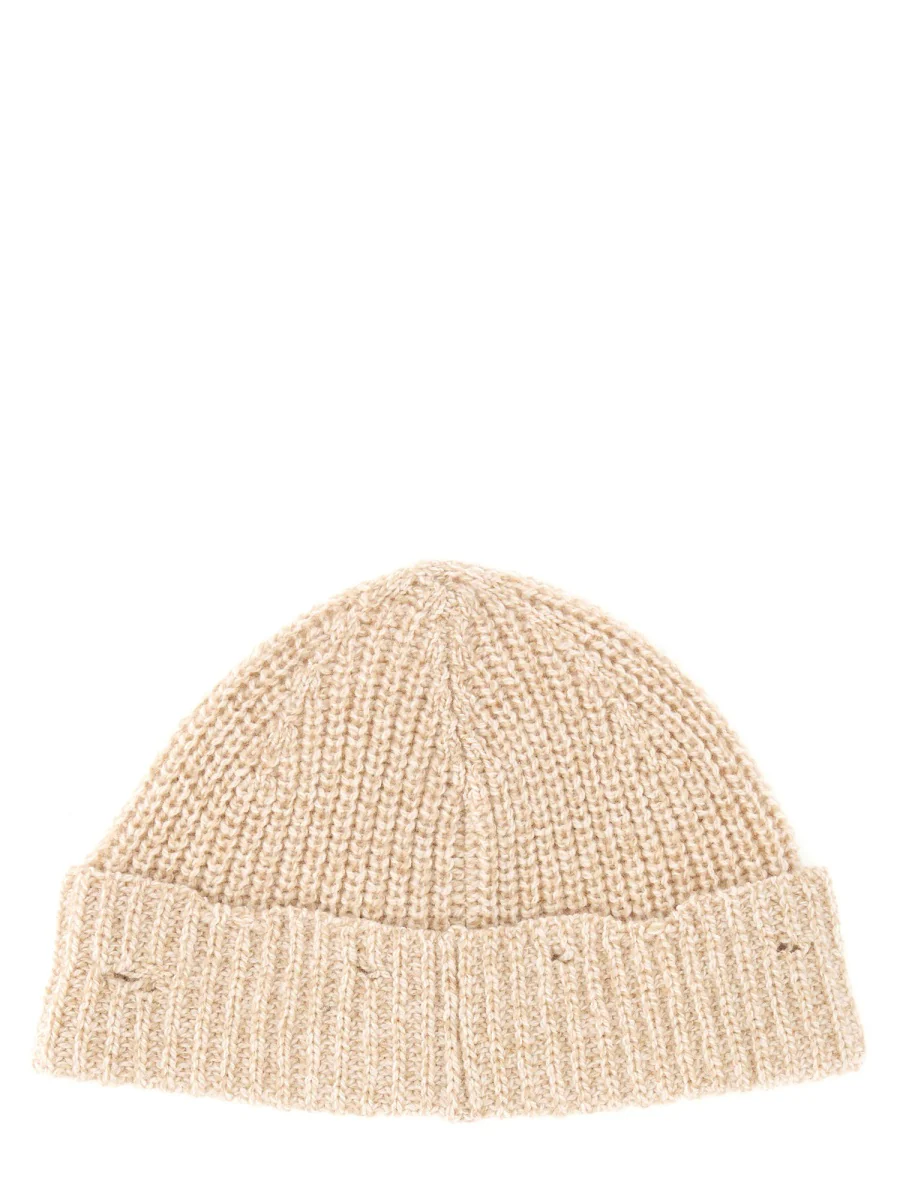 MARNI Wool Beanie with Mending Embroidery - Image 2