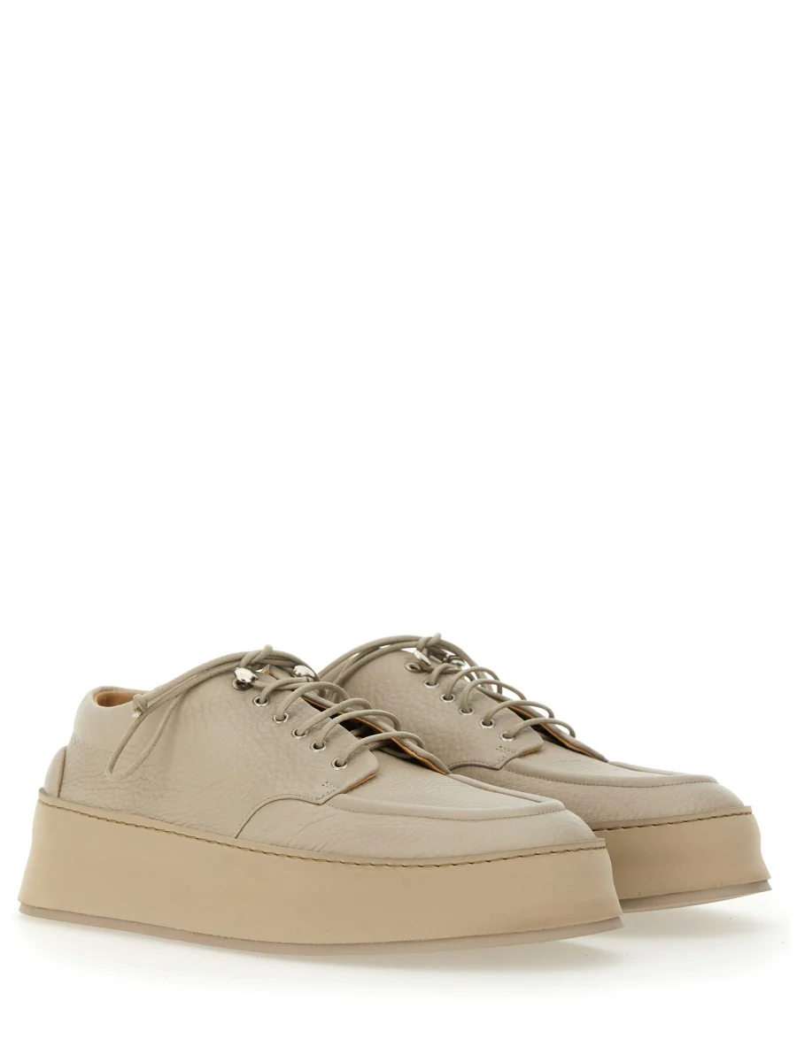 MARSÈLL Pebbled Leather Platform Derby Shoes - Image 2