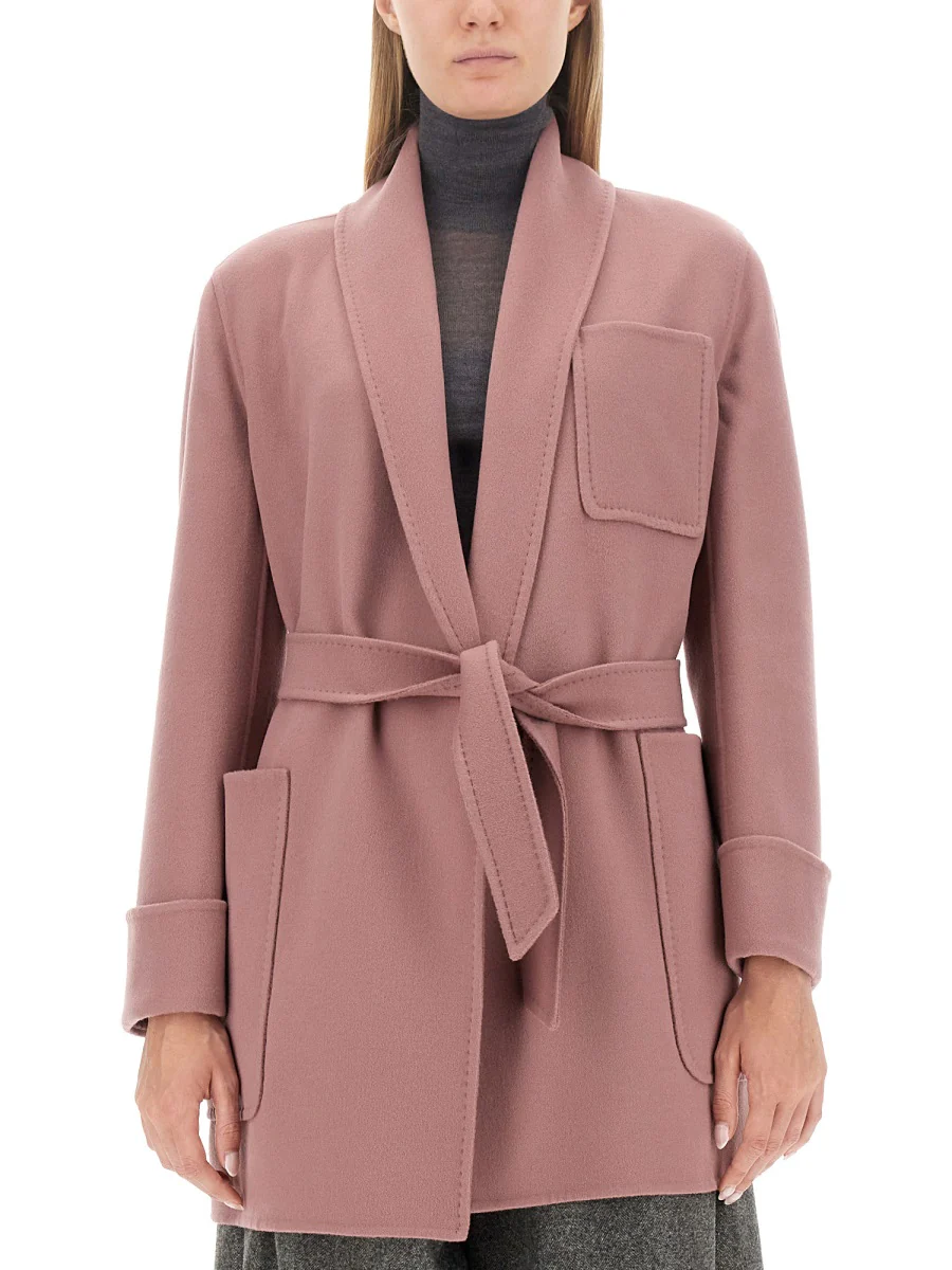 MAX MARA Belted Wool-twill Jacket