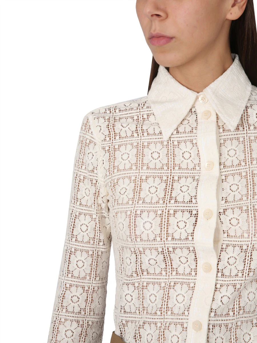 MAX MARA Cotton Logo Shirt - Image 4