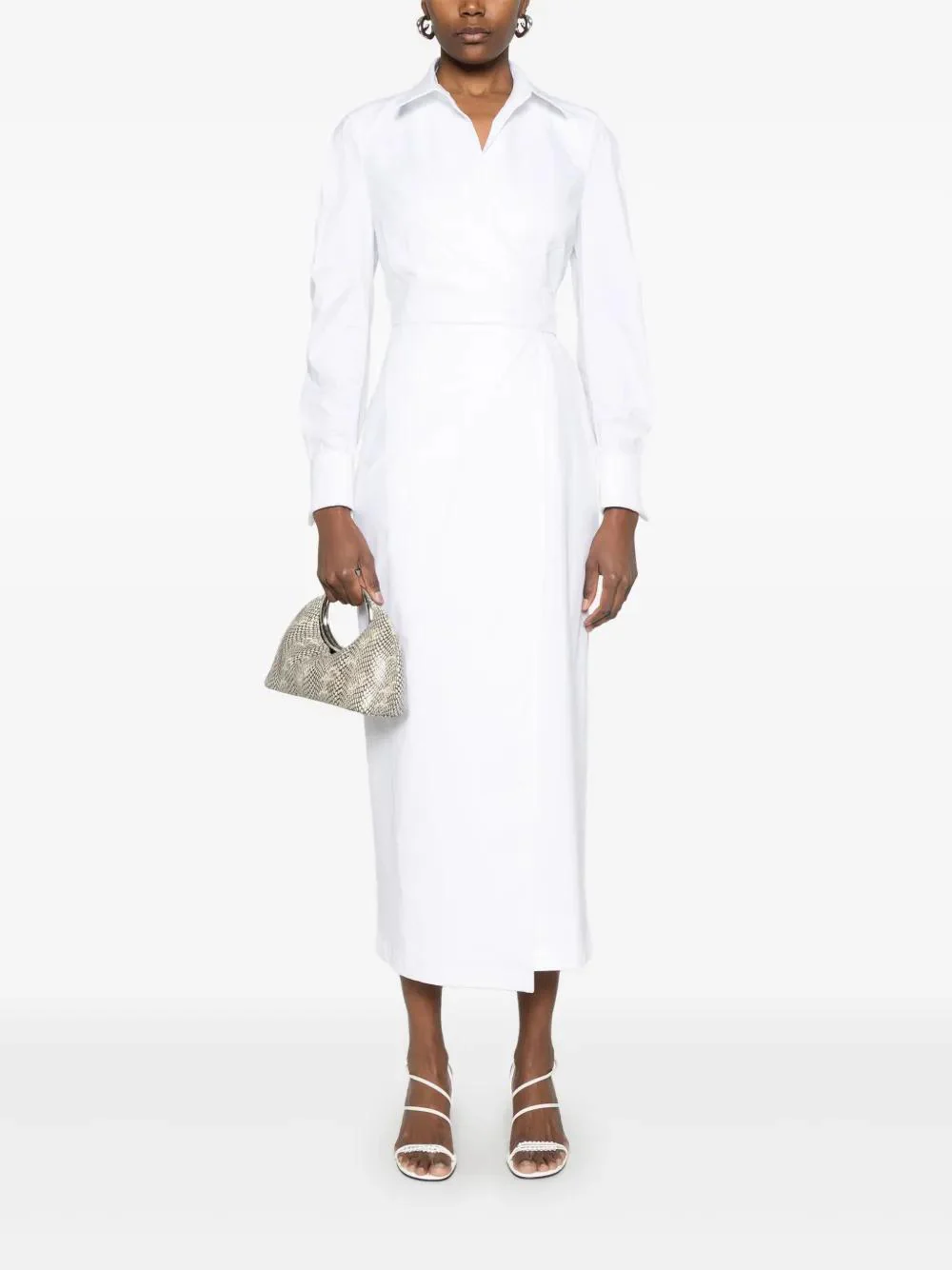 MAX MARA Cotton Twill "Balzac" Long Dress - Image 2