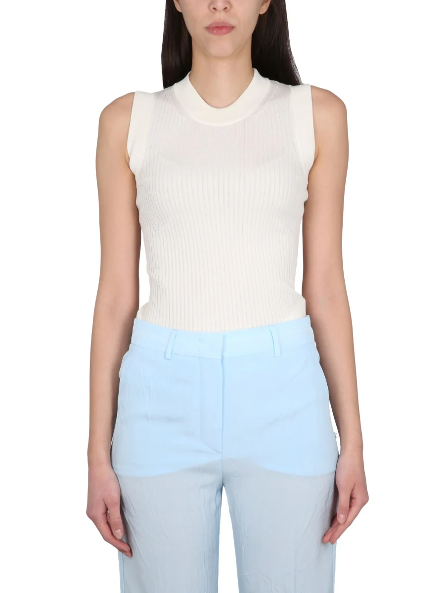 Max Mara Ribbed Cotton Tank Top