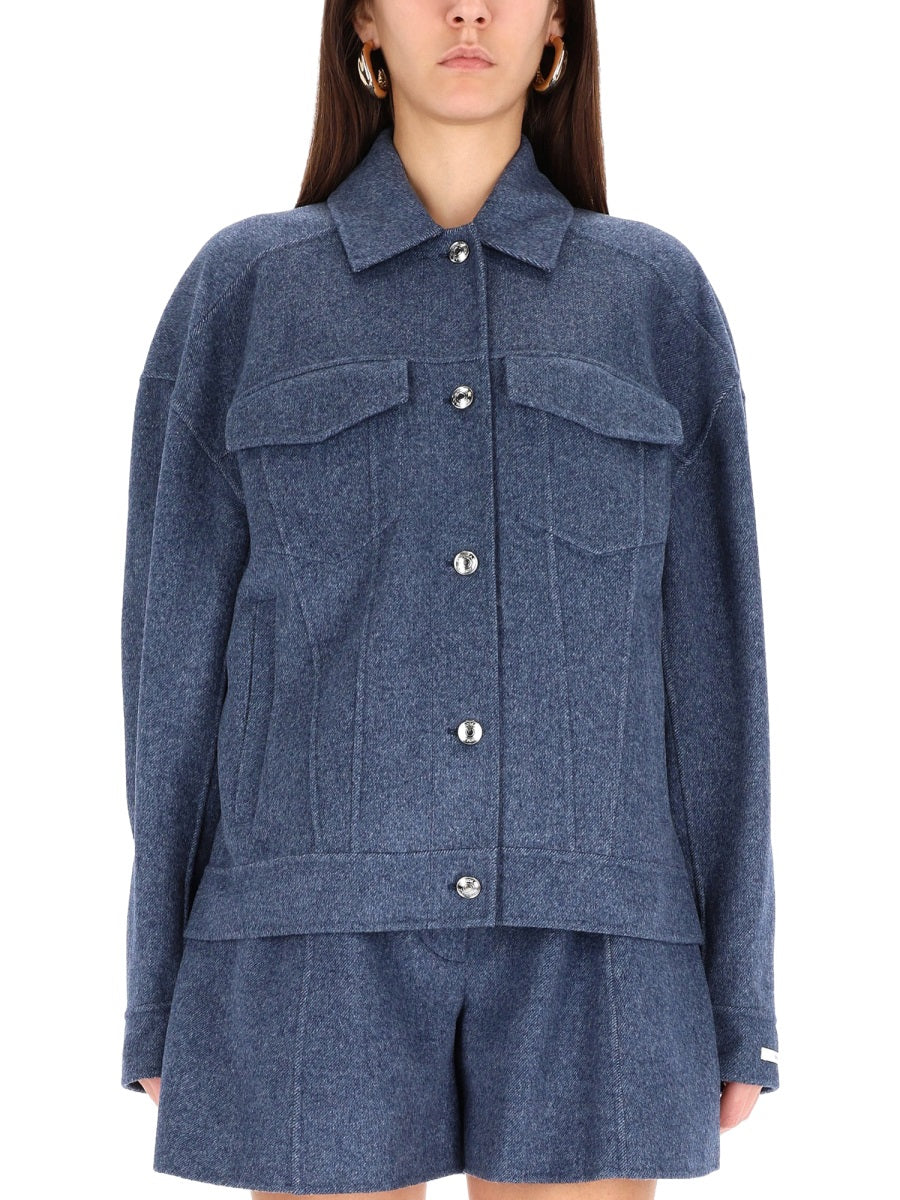 MAX MARA SPORTMAX Cantore Belted Wool-felt Jacket