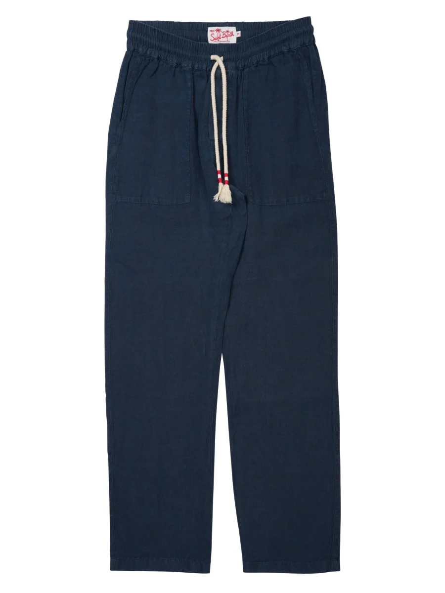 Mc2 Saint Barth Men’s 100% Linen Trousers - Image 3