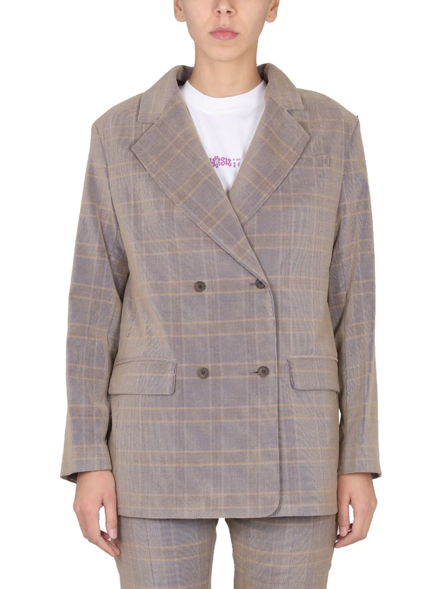 MCQ Double-Breasted Oversized Blazer with Mirror Lapel