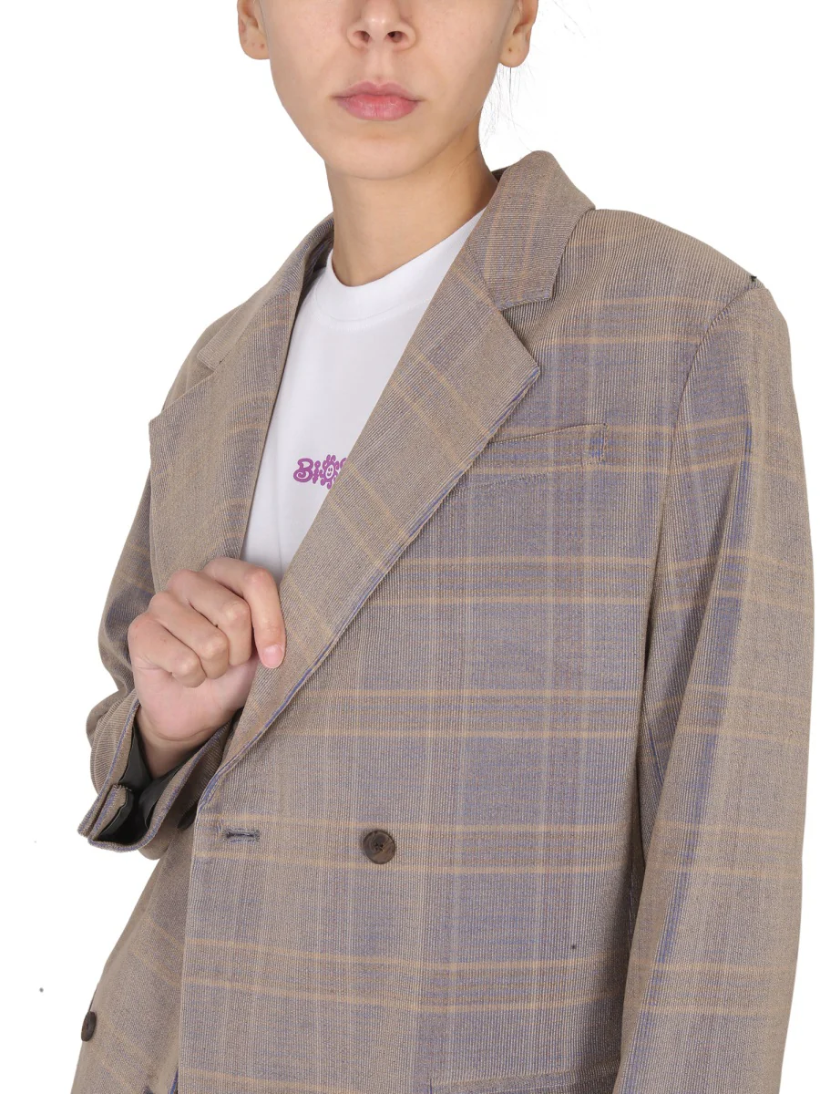 MCQ Double-Breasted Oversized Blazer with Mirror Lapel - Image 4