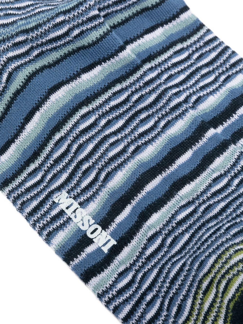 Missoni Ribbed Striped Logo Socks - Image 2