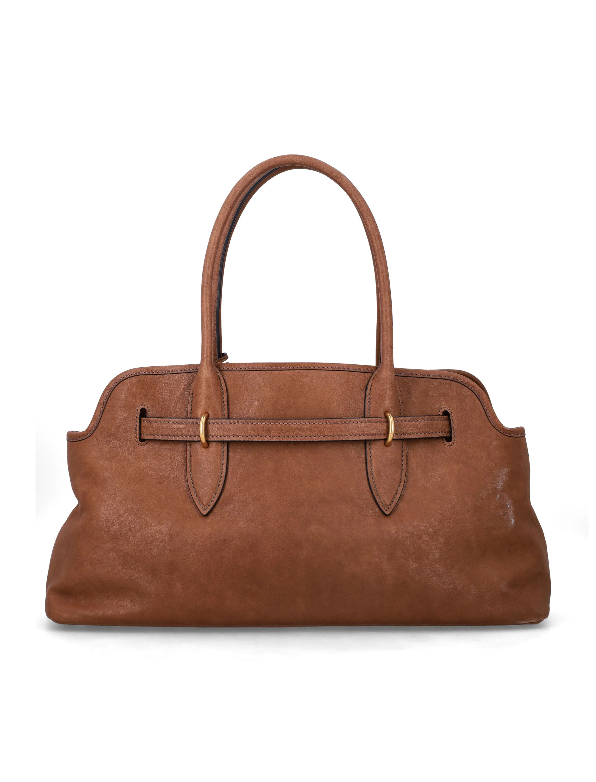 Miu Miu Aventure Mini Leather Handbag with Removable Charm & Snap-Hook Closure (22.5cm x 44cm x 14.5cm) - Image 3