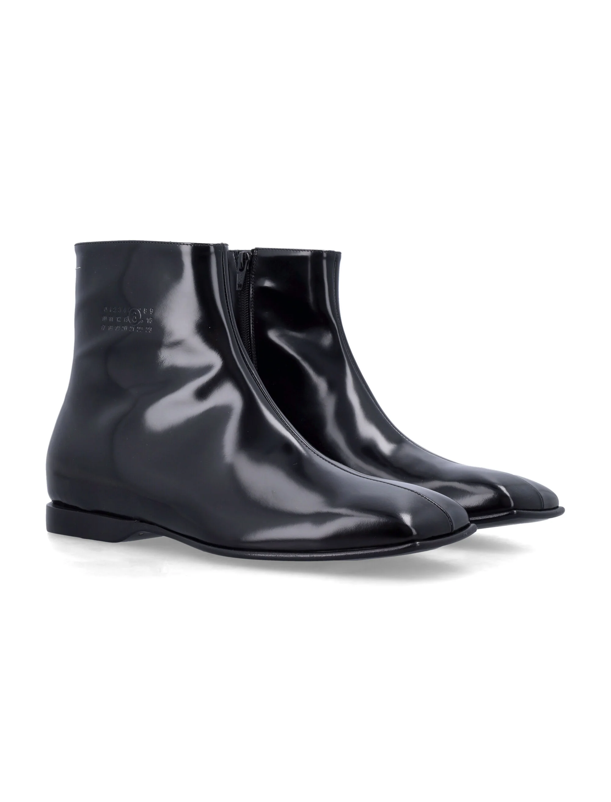 MM6 Maison Margiela Leather Ankle Boots - Image 2