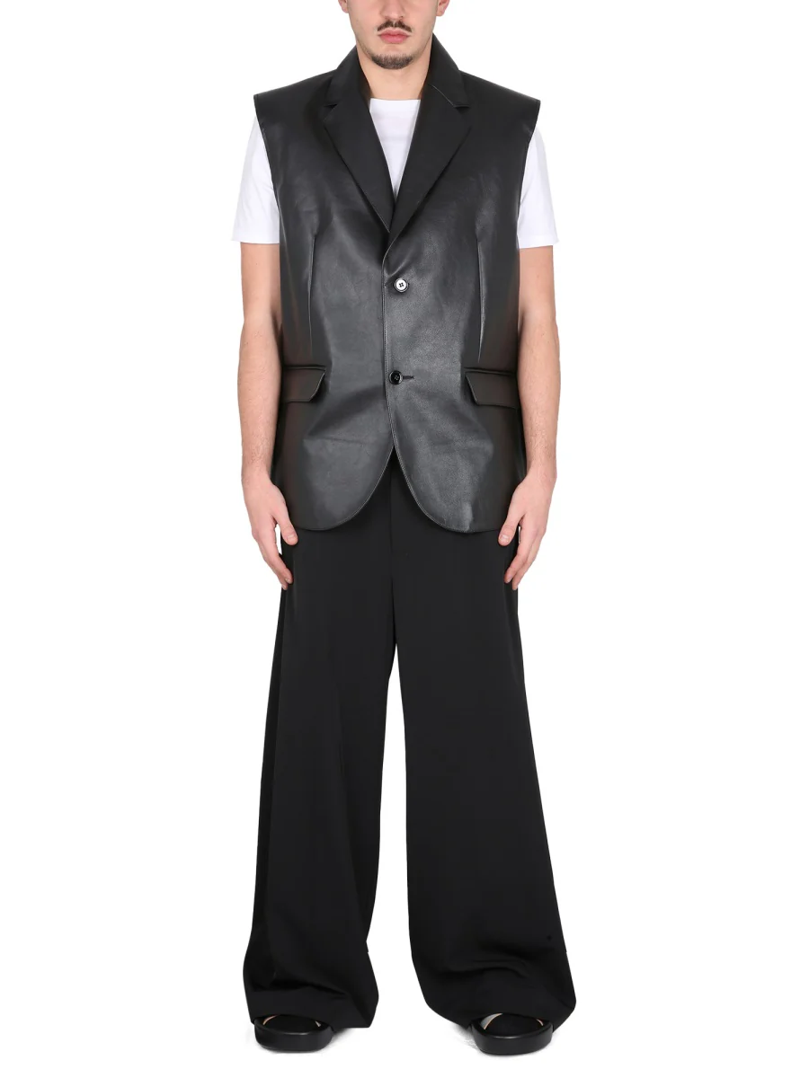 MM6 MAISON MARGIELA Leather Vest - Image 2