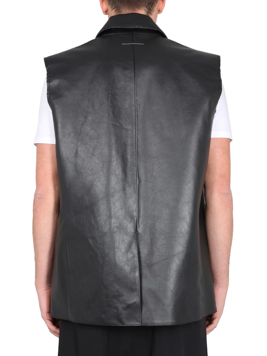 MM6 MAISON MARGIELA Leather Vest - Image 3