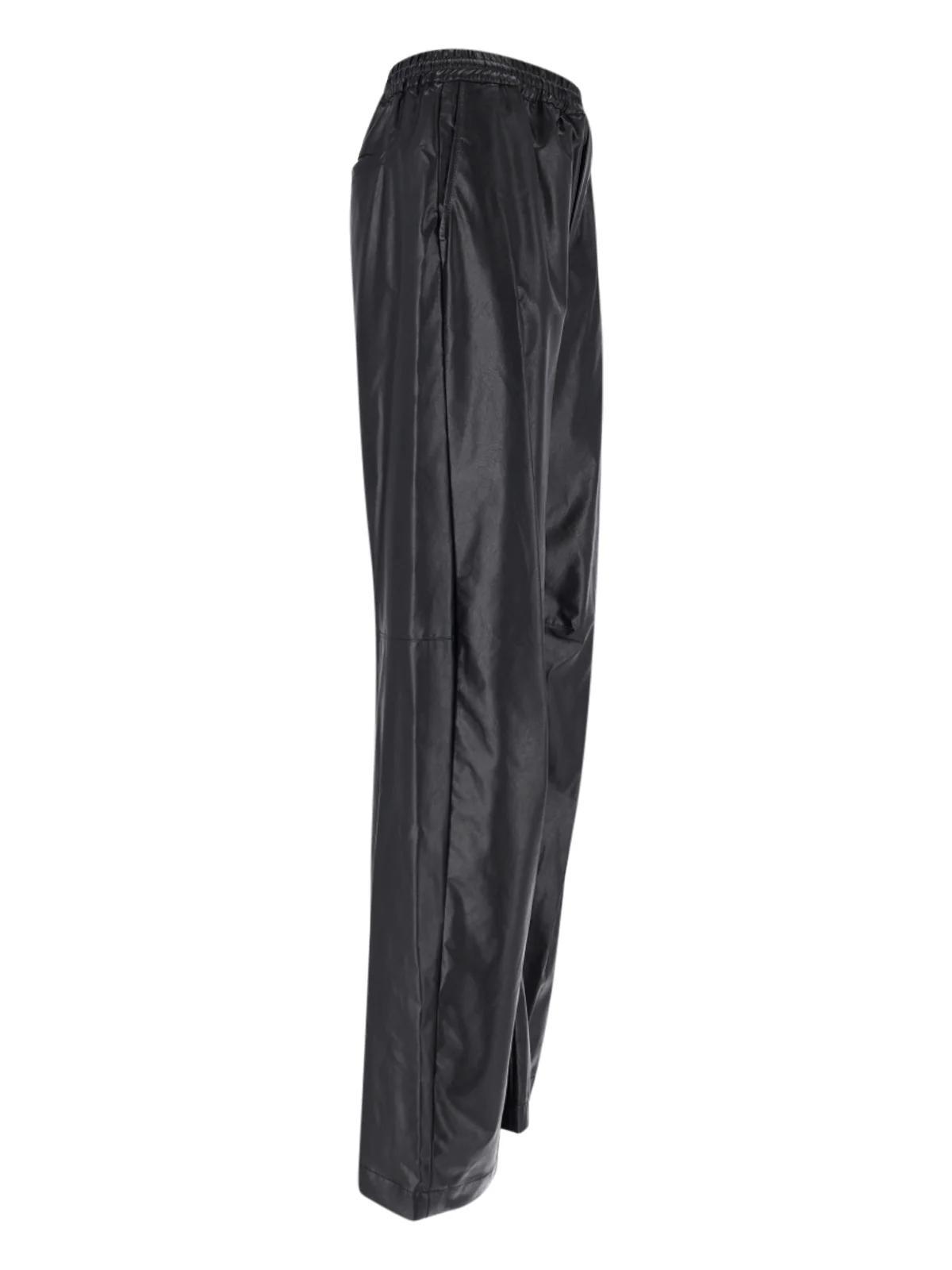 Mm6 Maison Margiela MM6-Style Draped Viscose Trousers with Coated Finish - Image 2