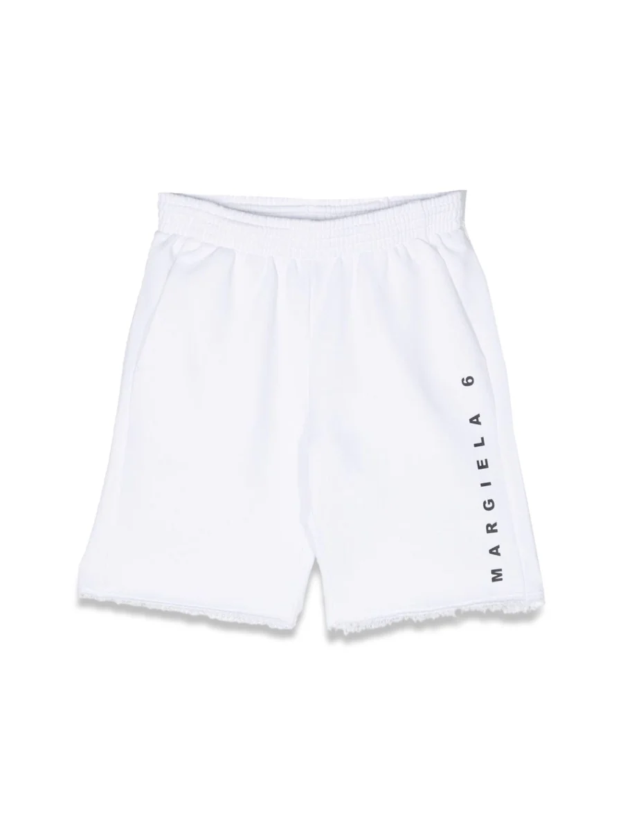 Mm6 Maison Margiela Unisex Mini Cotton Shorts for Kids