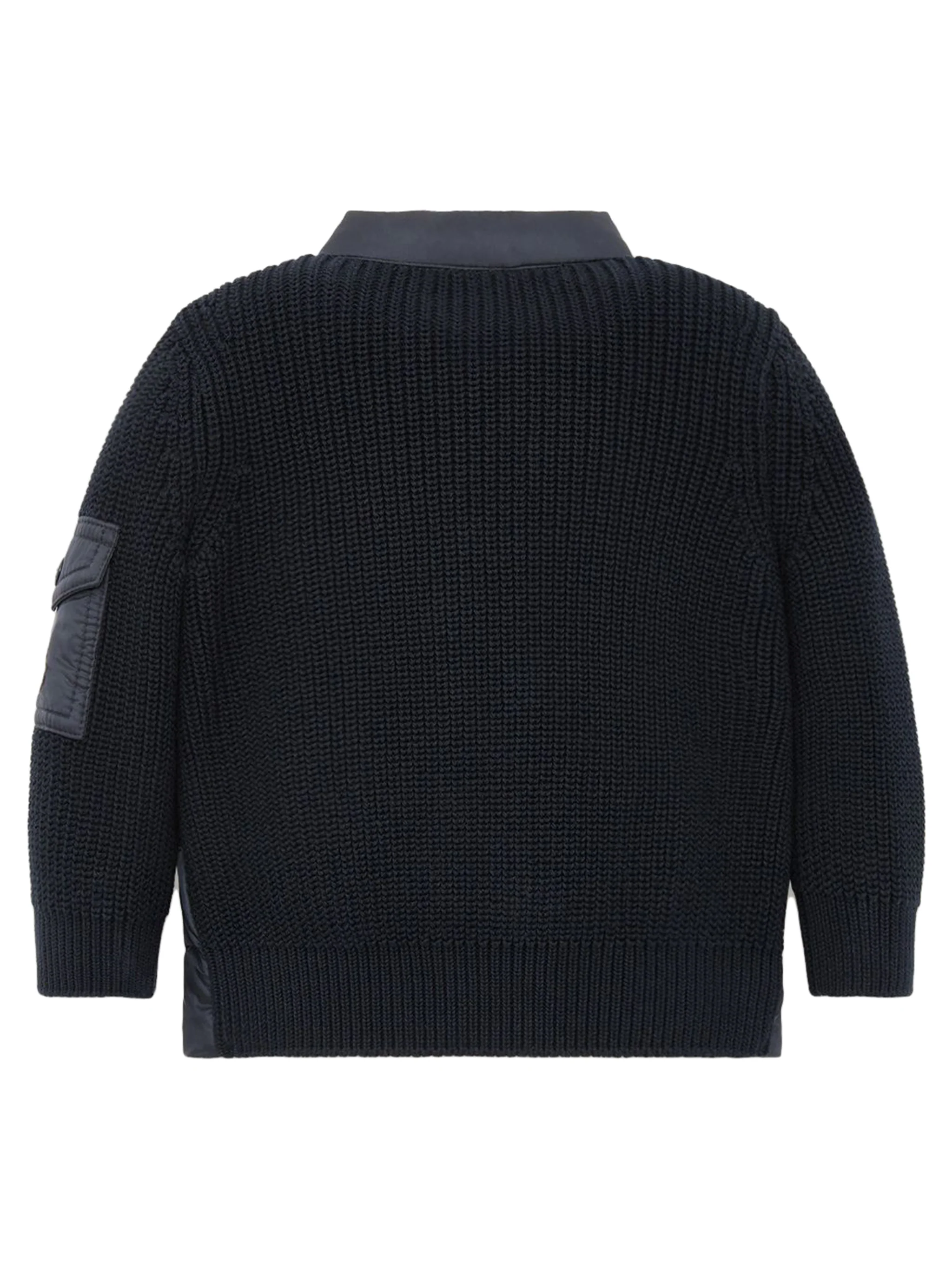 Moncler Kids Kids Down-Filled Nylon Front Sweater with Sleeve Pocket - Image 2