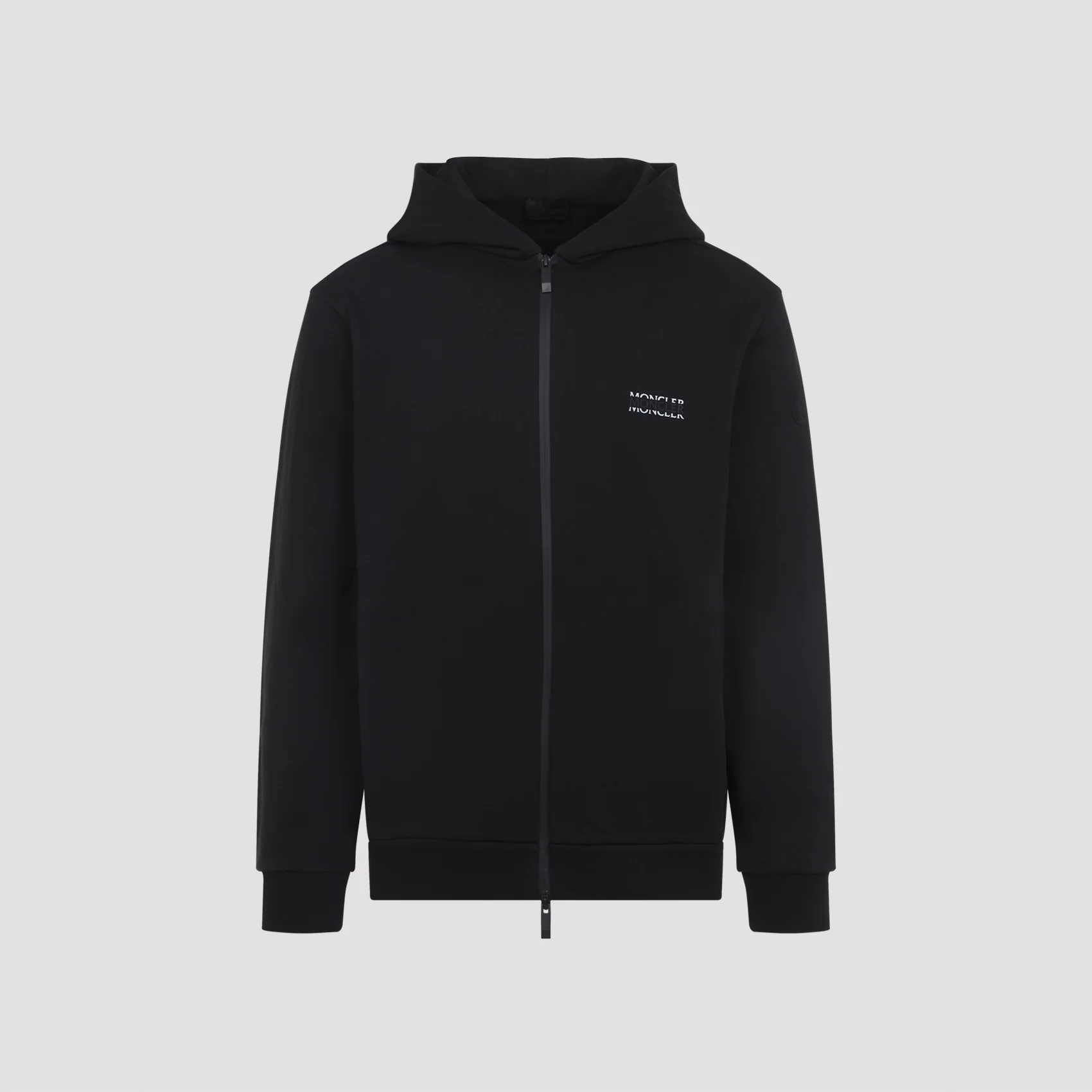 MONCLER Logo Cotton Zip-Up Sweatshirt - Image 3