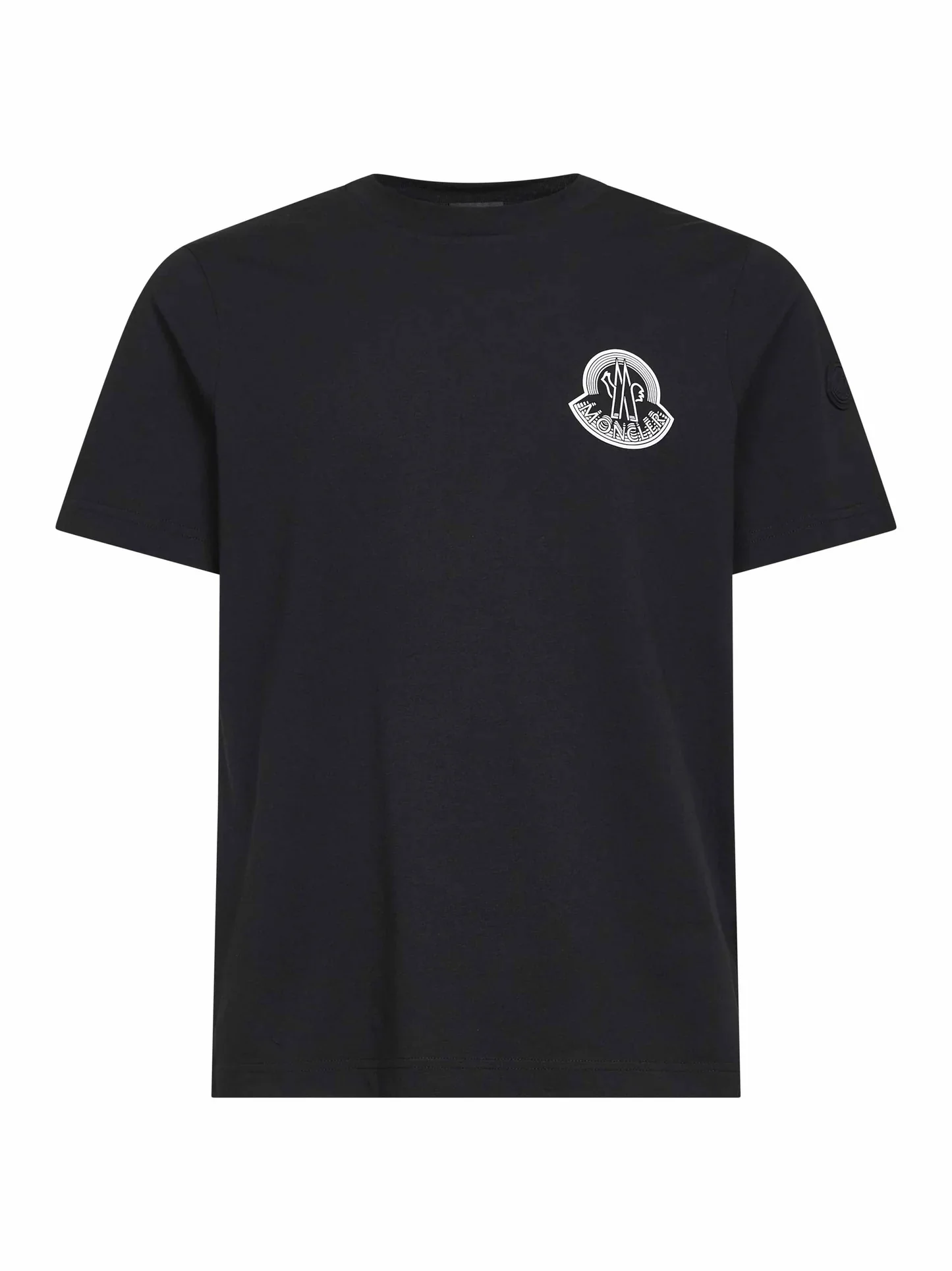Moncler Men’s Cotton Crewneck Short-Sleeve T-Shirt with Printed Logo