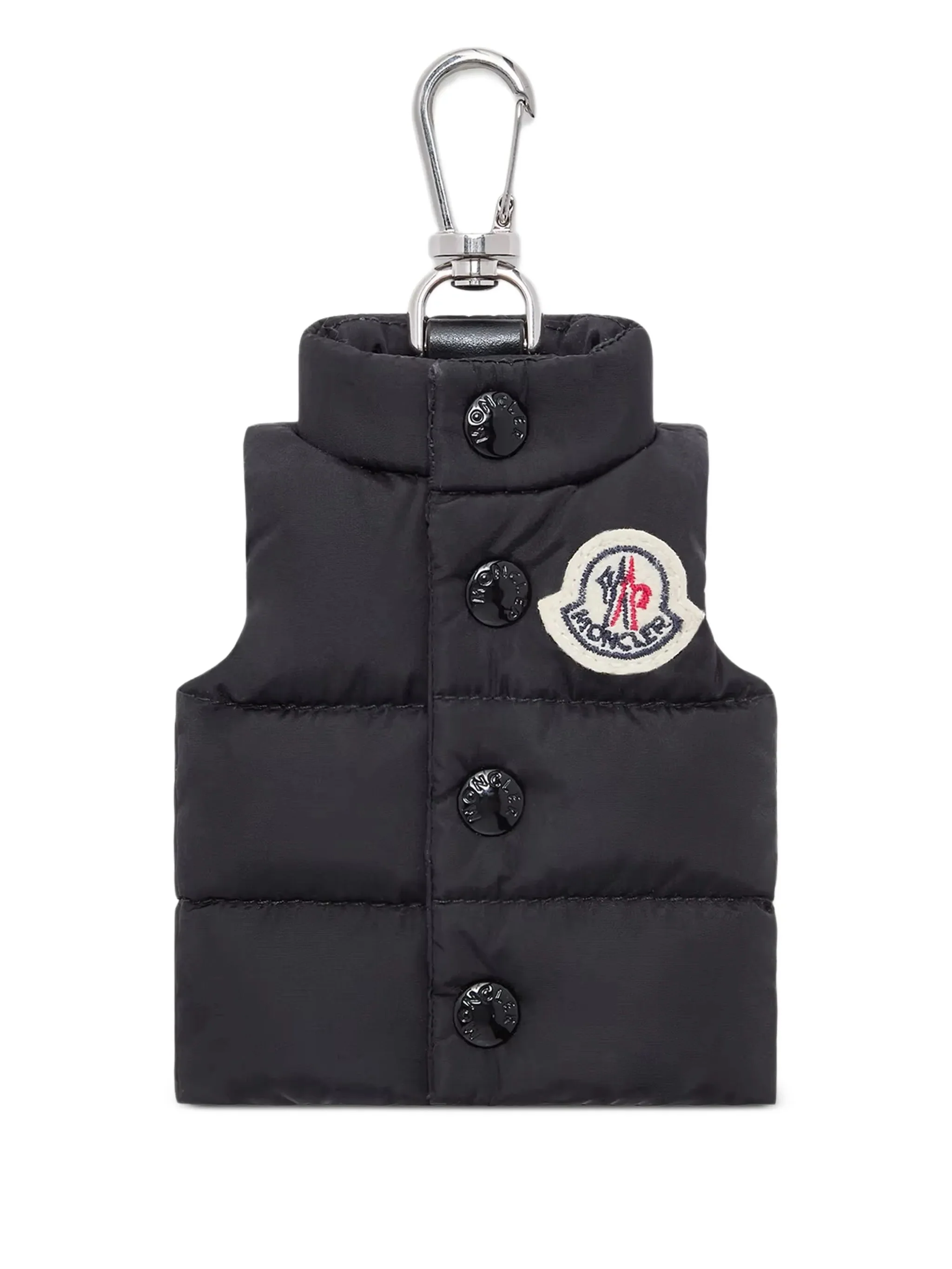 Moncler Mini Down-Filled Keychain with Snap Button Closure