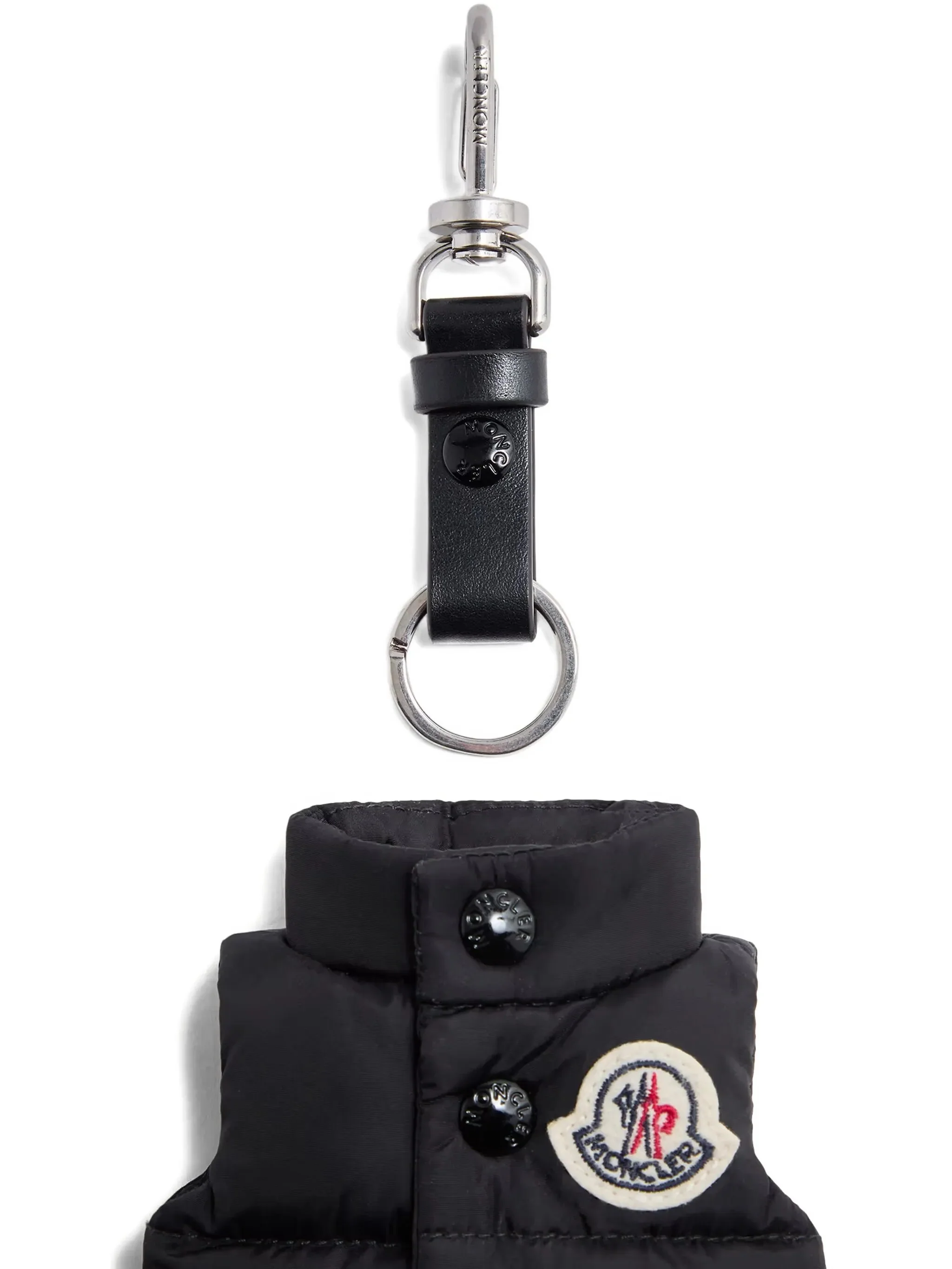 Moncler Mini Down-Filled Keychain with Snap Button Closure - Image 3