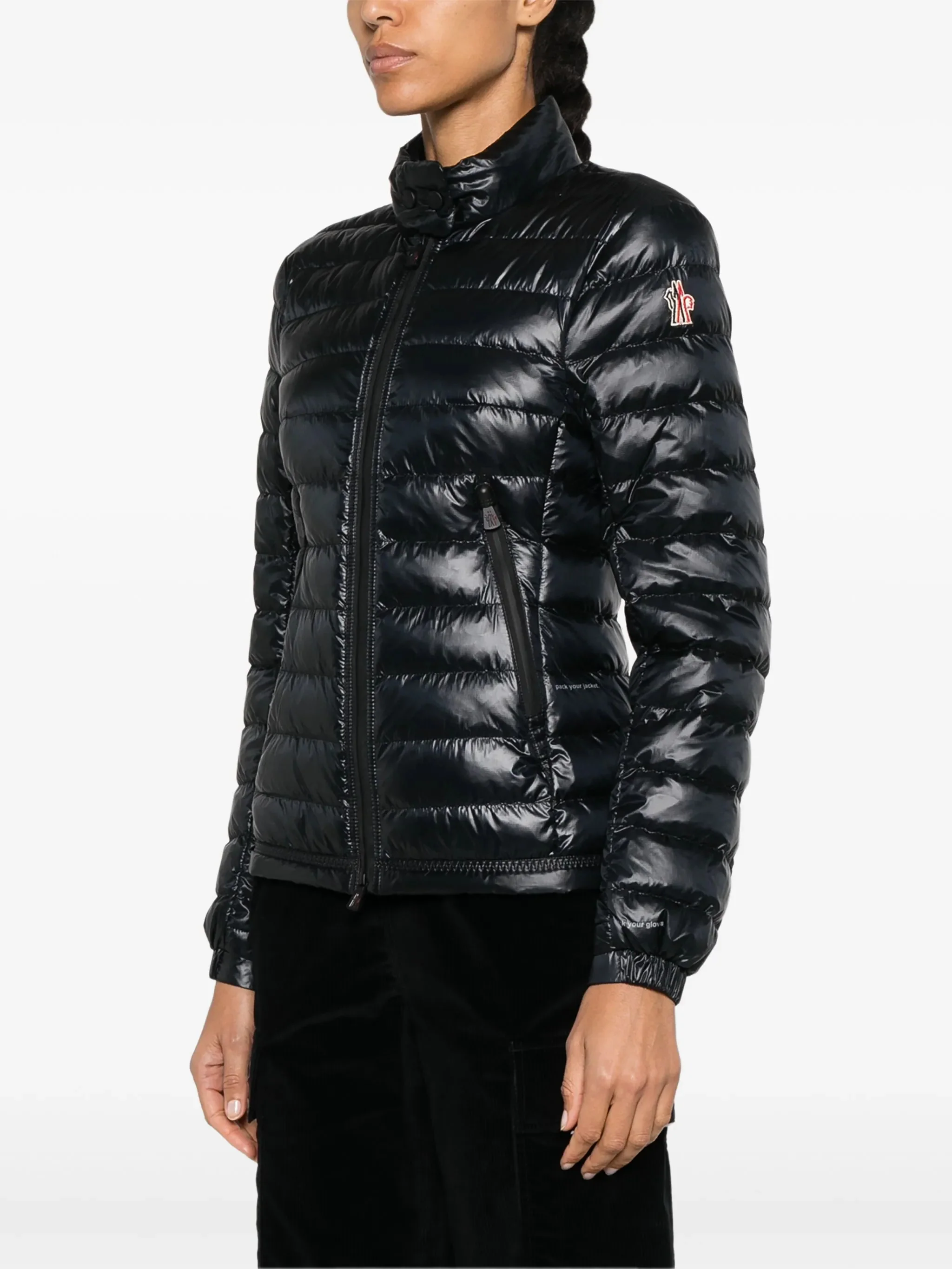 Moncler Packable Nylon Down Jacket with Stand-Up Collar - Image 3
