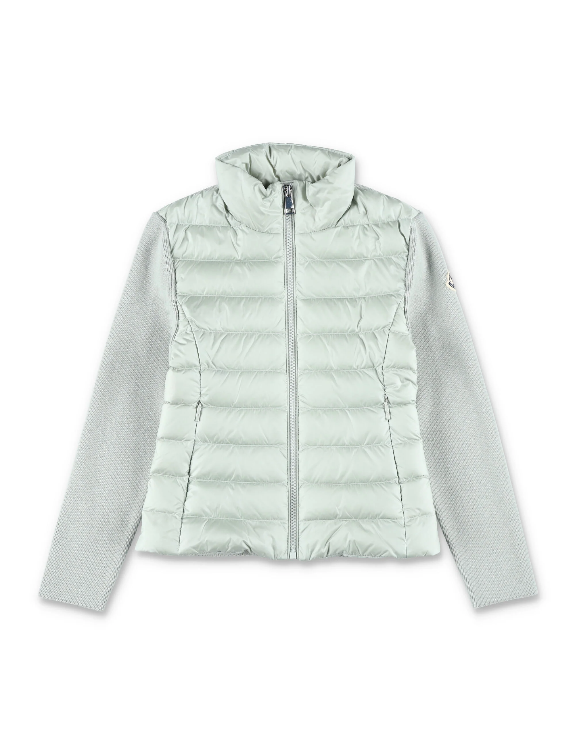 Moncler Performance Knit Cardigan with Turtleneck for Girls