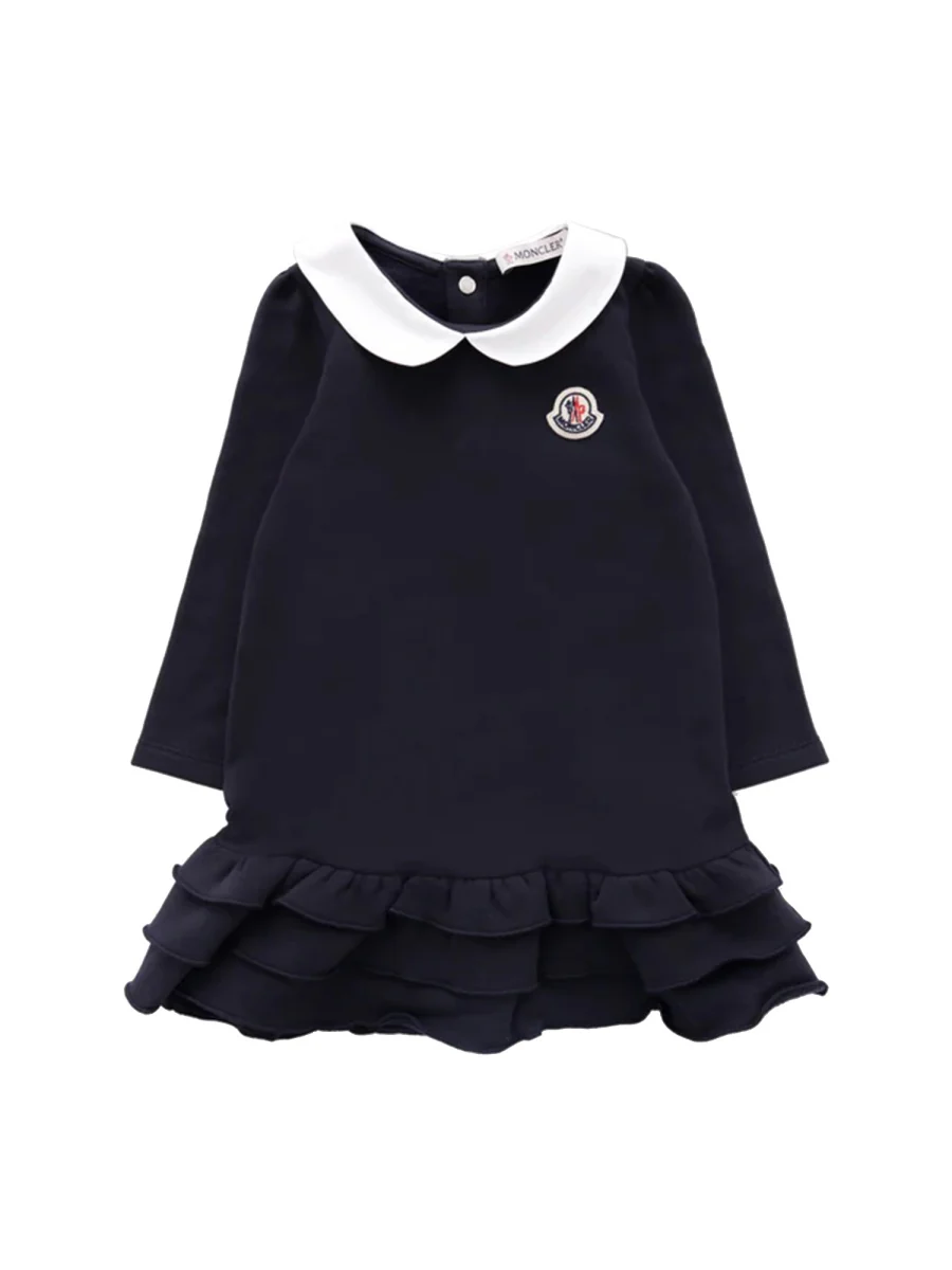 MONCLER Ruffled Cotton Dress Girl