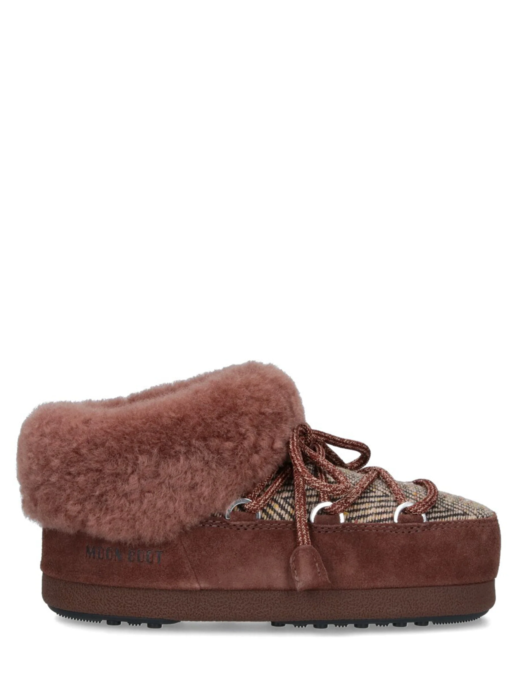 Moon Boot Chic Mini Clog Boot with Sterling Trim and Lace-Up Closure