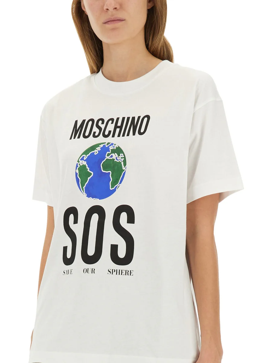 Moschino Classic T-Shirt with Eye-Catching Print - Image 4