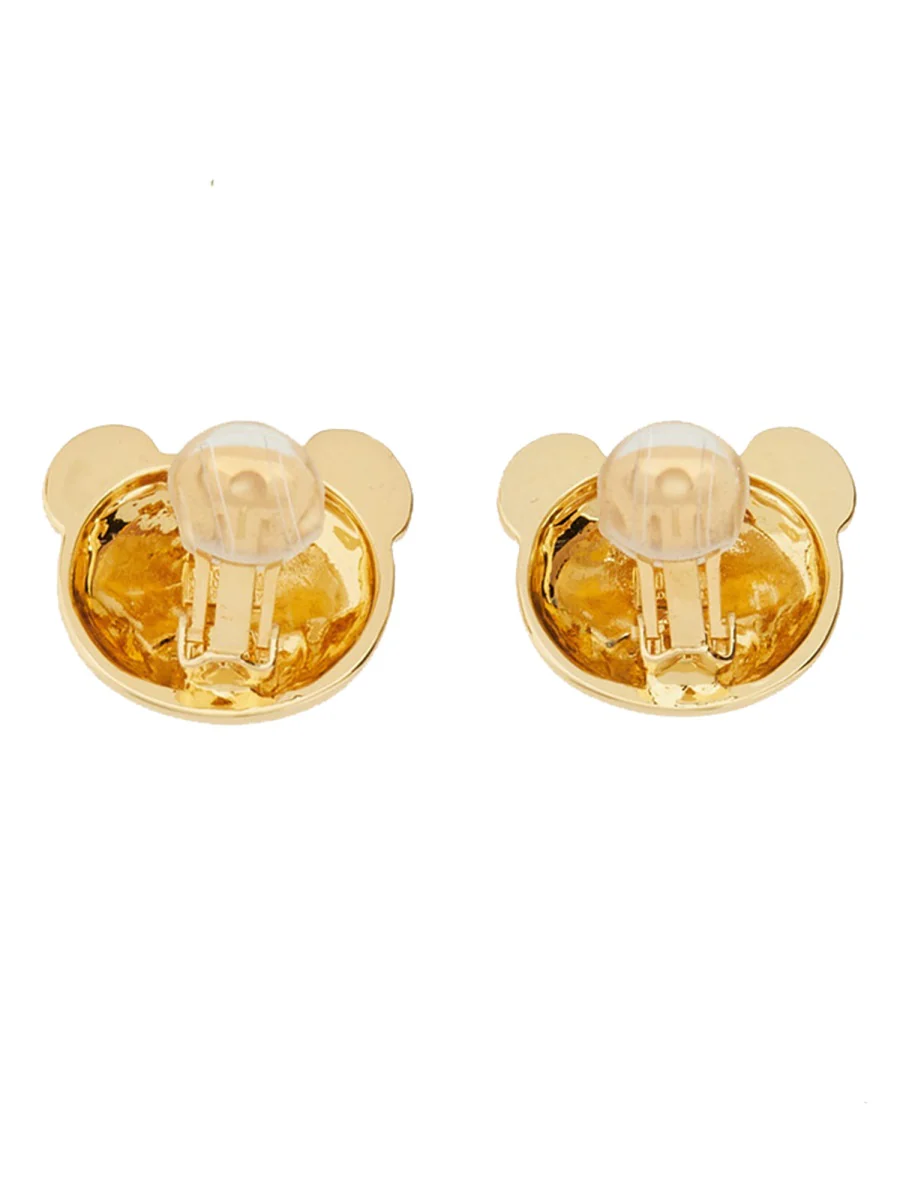 MOSCHINO COUTURE Teddy Bear Engraved Clip-On Earrings - Image 4
