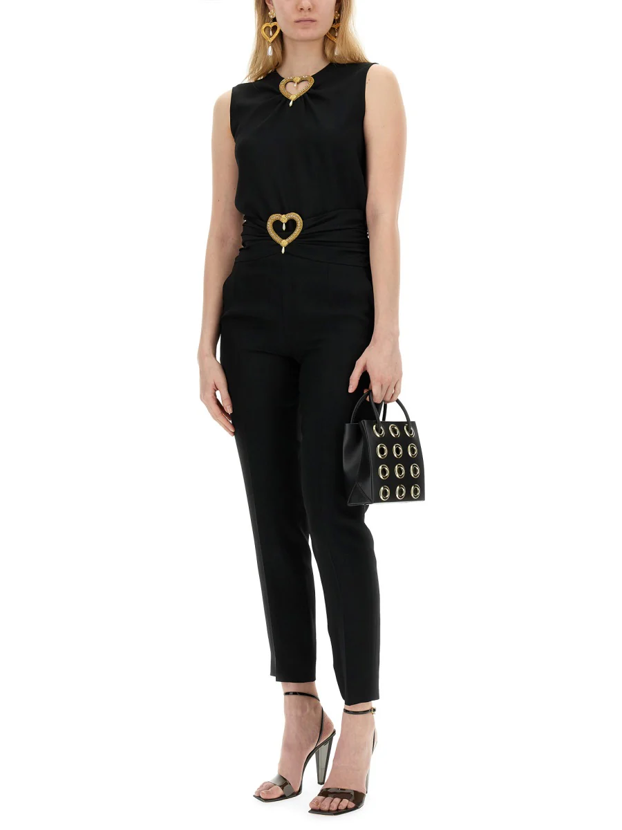 MOSCHINO Heart Cut-out Tailored Trousers - Image 2