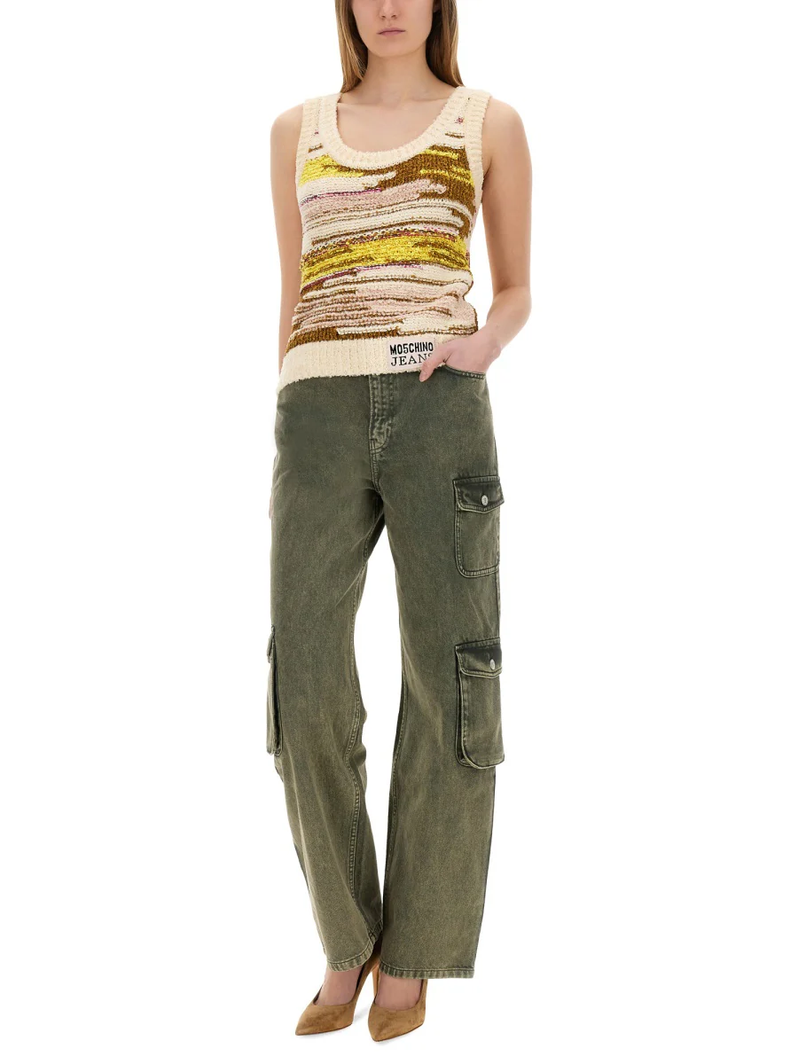 Moschino Jeans Multicolour Knit Top - Image 2