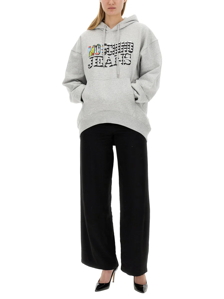 MOSCHINO JEANS Oversized Logo Sweatshirt - Image 2