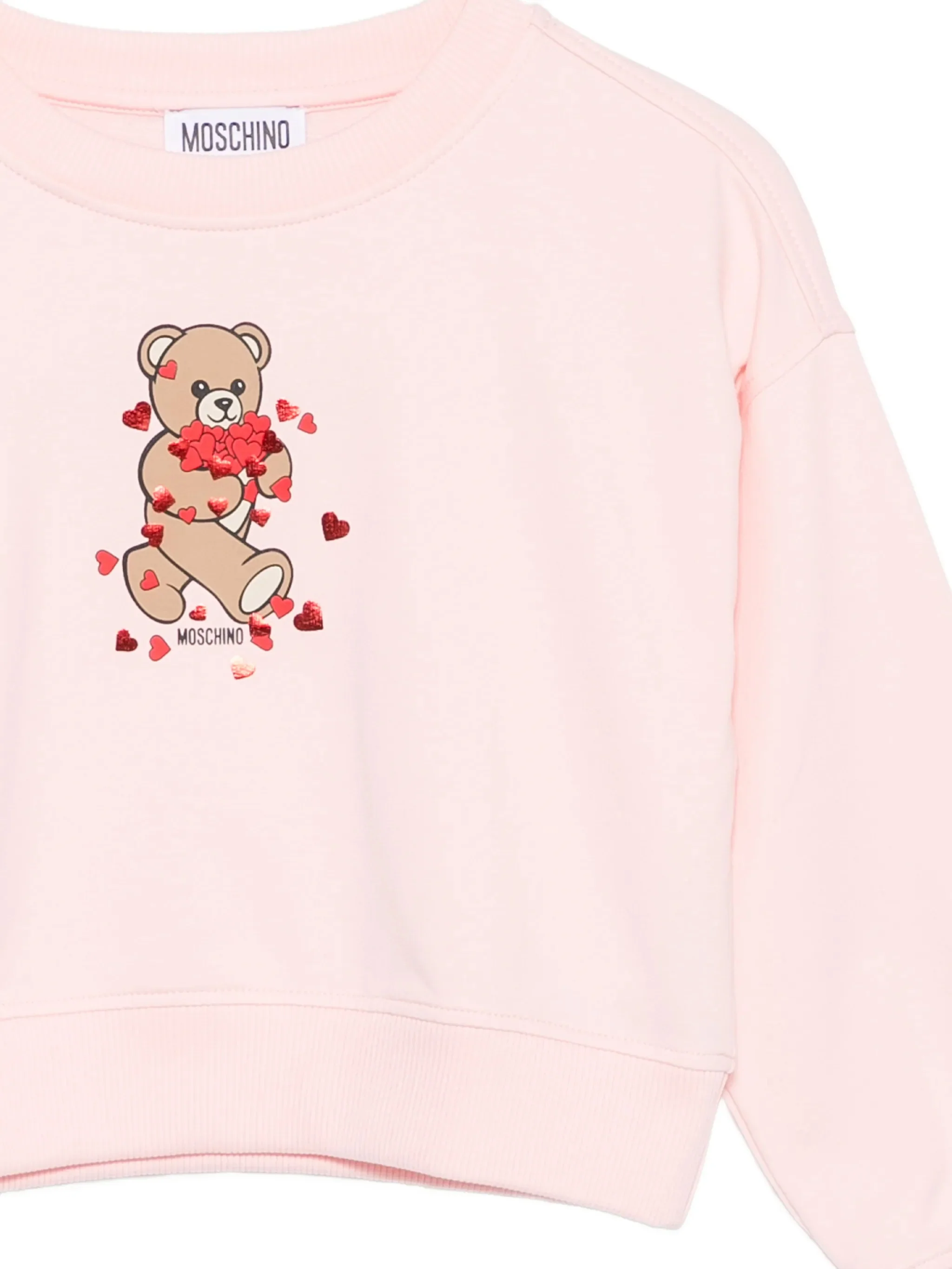Moschino Kids mini Crewneck Sweatshirt with Front Logo Print - Image 3