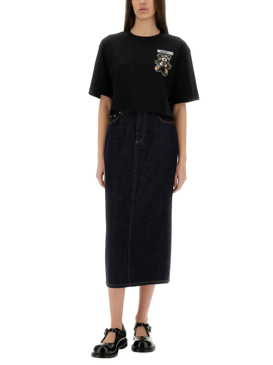 Moschino Long Denim Skirt - Image 2