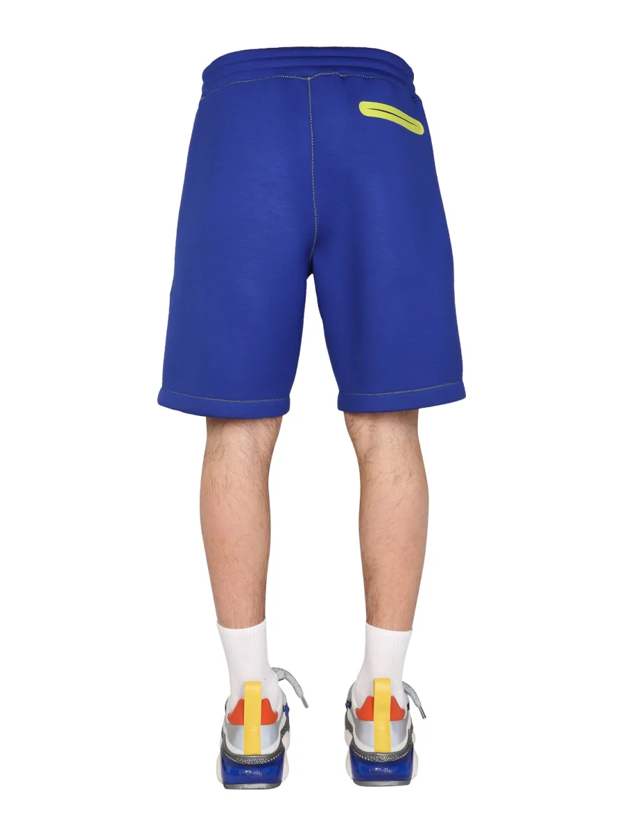 MOSCHINO Men's Logo-Print Jersey Track Shorts, Brand Size 46 (Waist Size 30") - Image 4