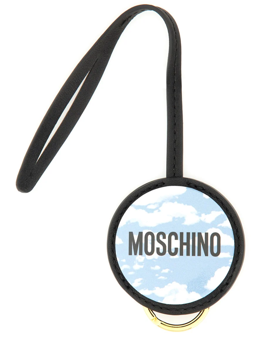 Moschino Mini Leather Keychain - Image 3