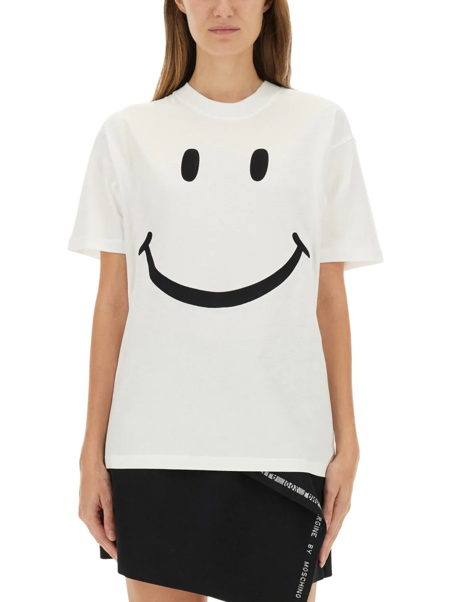 MOSCHINO Organic Cotton Jersey T-shirt Smiley®