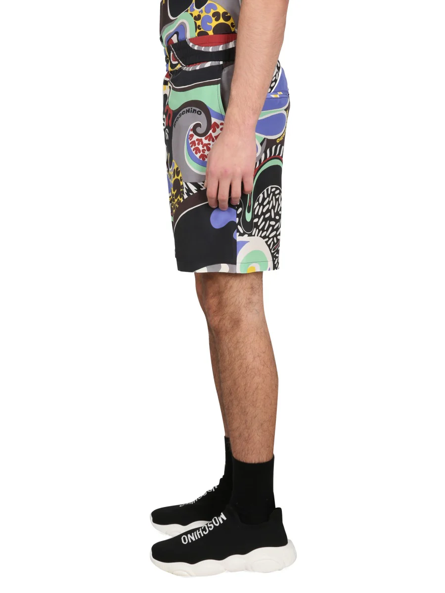 MOSCHINO Psychedelic Print Bermuda Shorts - Image 3