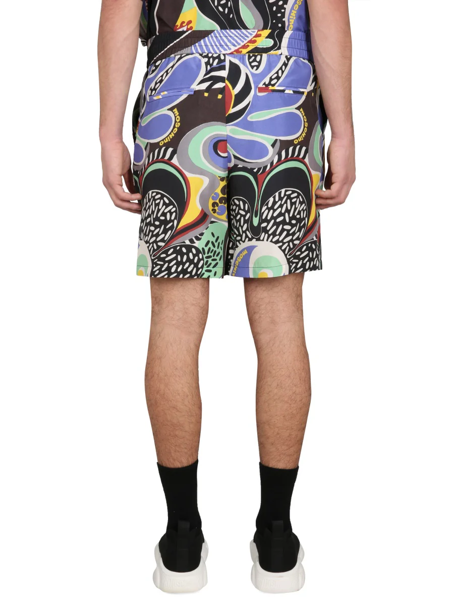 MOSCHINO Psychedelic Print Bermuda Shorts - Image 4